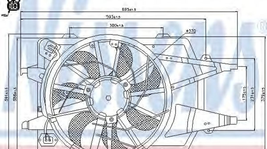 Ventilator,aer conditionat FORD FOCUS Combi (DNW) (1999 - 2007) NISSENS 85342 piesa NOUA