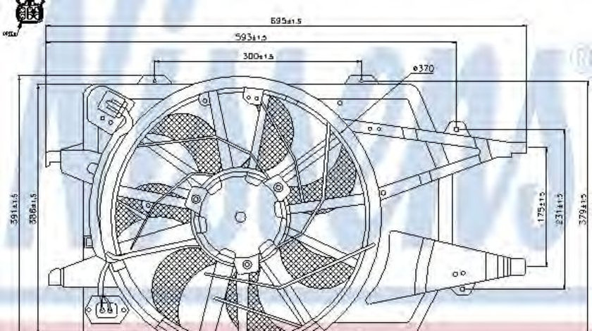 Ventilator,aer conditionat FORD FOCUS Combi (DNW) (1999 - 2007) NISSENS 85342 piesa NOUA