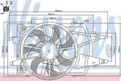 Ventilator,aer conditionat FORD FOCUS (DAW, DBW) (1998 - 2007) NISSENS 85342 piesa NOUA