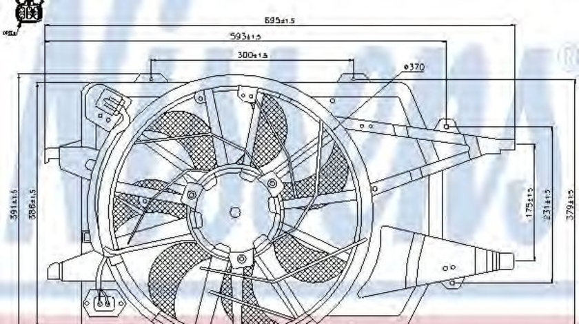 Ventilator,aer conditionat FORD FOCUS (DAW, DBW) (1998 - 2007) NISSENS 85342 piesa NOUA