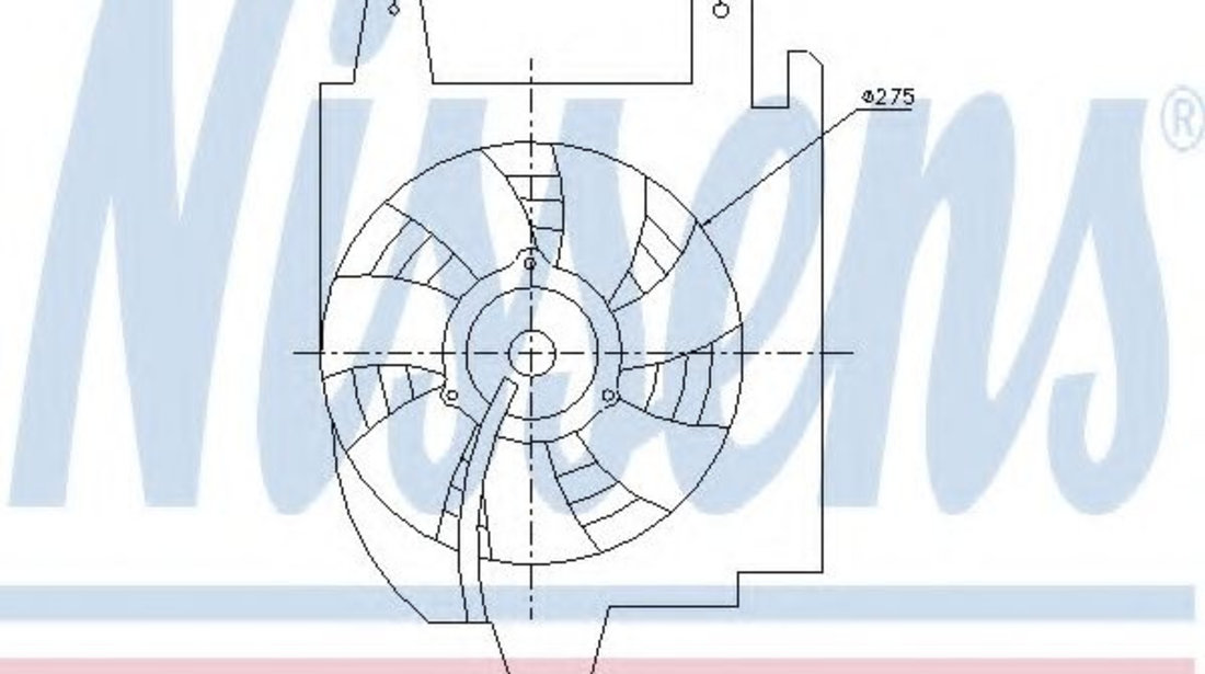 Ventilator,aer conditionat KIA RIO limuzina (DC) (2000 - 2005) NISSENS 85273 piesa NOUA