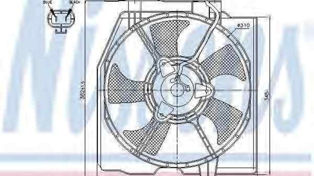 ventilator,aer conditionat MAZDA 323 F VI (BJ) NISSENS 85382