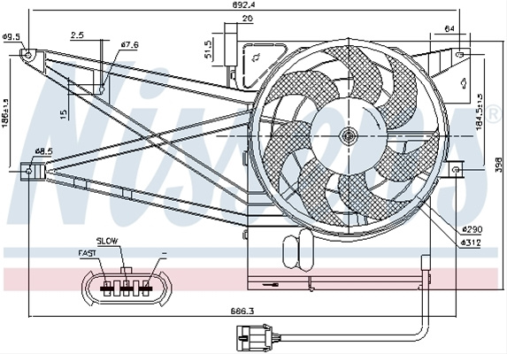 Ventilator,aer Conditionat Nissens Opel 85017