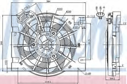 Ventilator,aer conditionat OPEL ZAFIRA A (F75) (1999 - 2005) NISSENS 85186 piesa NOUA