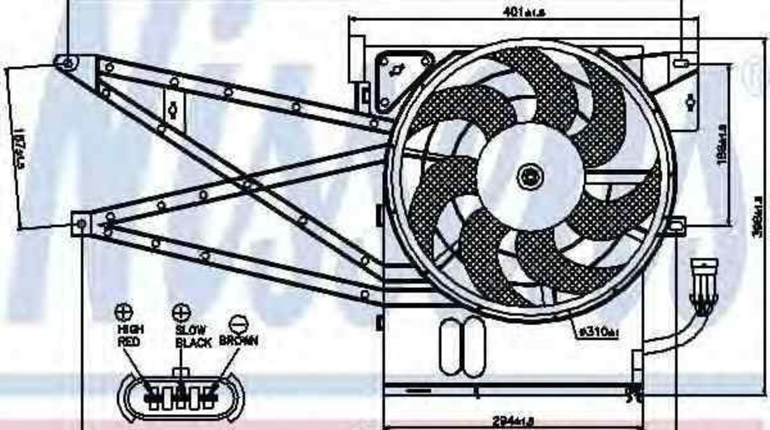 ventilator,aer conditionat VAUXHALL VECTRA (B) combi NISSENS 85017