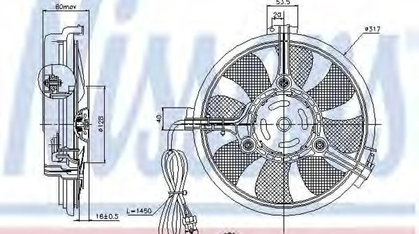 Ventilator,aer conditionat VW PASSAT Variant (3B5) (1997 - 2001) NISSENS 85519 produs NOU
