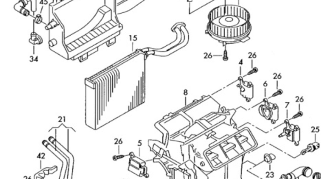 Ventilator Aeroterma Audi A4 B6 (8E2) Sedan 2003 1.9 TDI OEM 8E1820021A