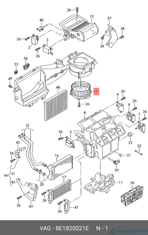 Ventilator aeroterma Audi A4 B7 (8E) Sedan 2008 2.0 TDI OEM 8E1820021E