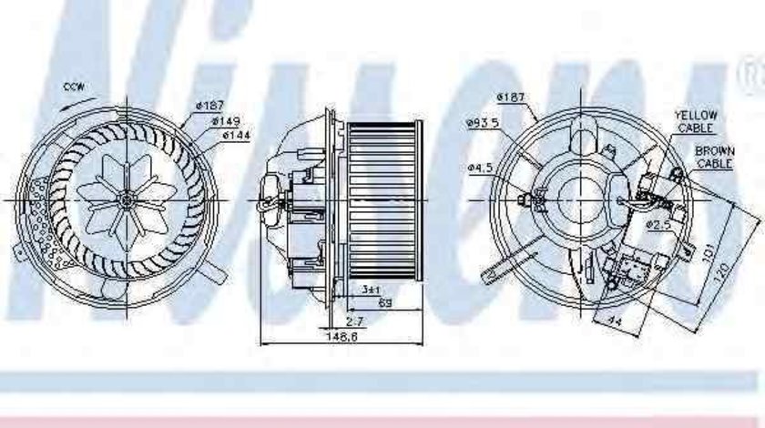 Ventilator aeroterma interior habitaclu AUDI A3 (8P1) NISSENS 87072