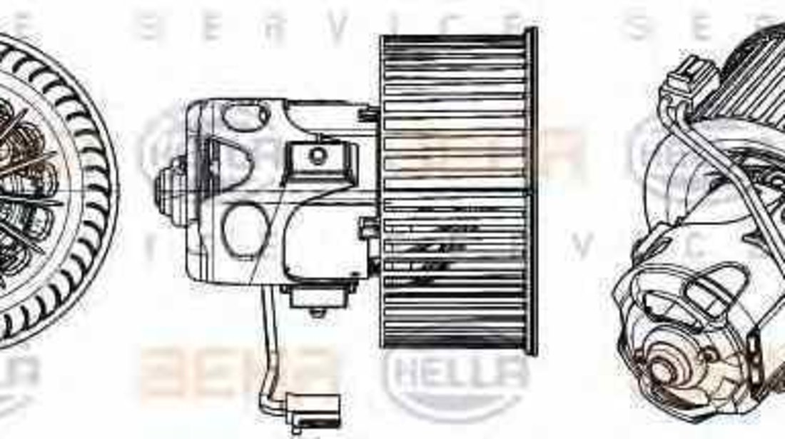 Ventilator aeroterma interior habitaclu BMW 5 E60 HELLA 8EW 351 043-271