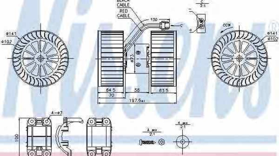 Ventilator aeroterma interior habitaclu BMW X3 E83 Producator NISSENS 87115