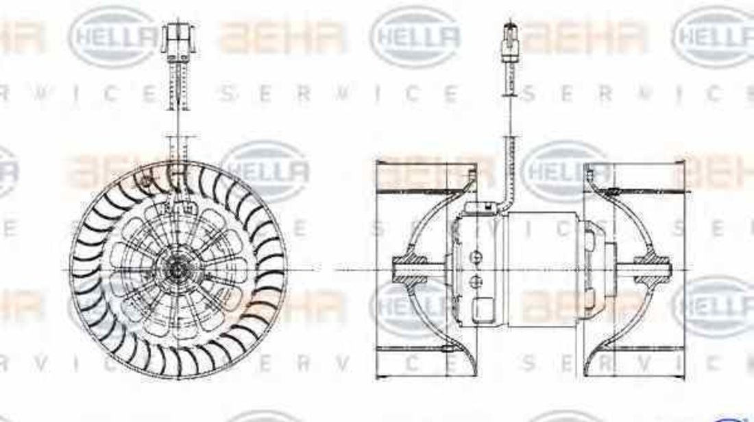 Ventilator aeroterma interior habitaclu BMW X3 E83 HELLA 8EW 009 159-201