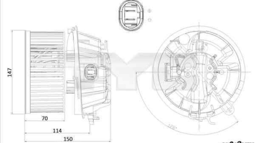 Ventilator aeroterma interior habitaclu CITROËN C3 I (FC_) TYC 505-0001