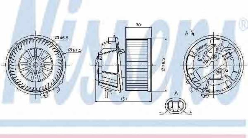 Ventilator aeroterma interior habitaclu CITROËN C3 Pluriel HB NISSENS 87127