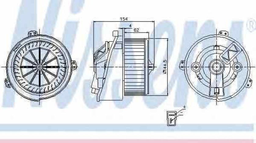 Ventilator aeroterma interior habitaclu CITROËN JUMPER platou / sasiu 230 NISSENS 87129