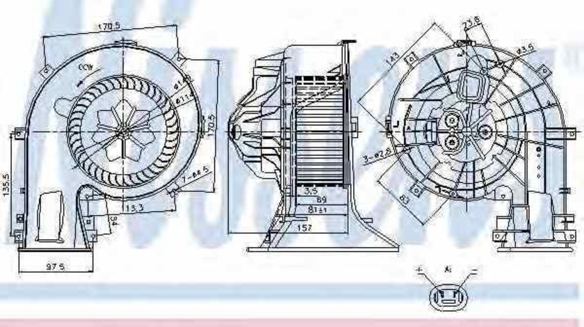 Ventilator aeroterma interior habitaclu FIAT CROMA 194 NISSENS 87025