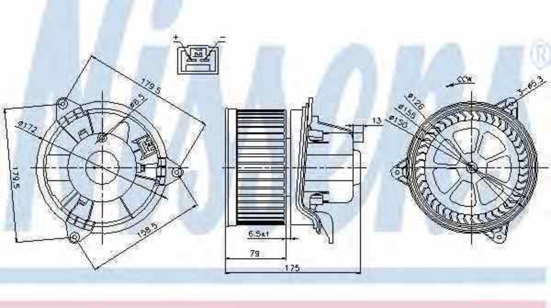 Ventilator aeroterma interior habitaclu FORD MONDEO III limuzina B4Y Producator NISSENS 87027