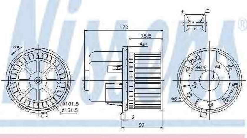 Ventilator aeroterma interior habitaclu FORD TRANSIT caroserie E NISSENS 87061