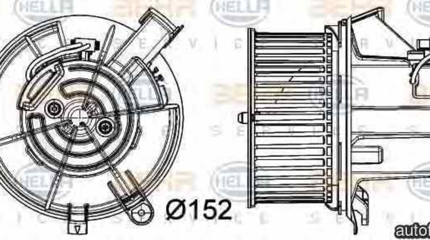 Ventilator aeroterma interior habitaclu MERCEDES-BENZ E-CLASS W212 HELLA 8EW 351 040-301