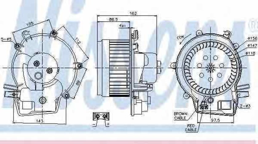 Ventilator aeroterma interior habitaclu MERCEDES-BENZ C-CLASS W203 NISSENS 87111