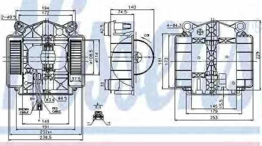 Ventilator aeroterma interior habitaclu MERCEDES-BENZ S-CLASS W221 NISSENS 87110