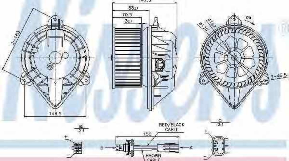 Ventilator aeroterma interior habitaclu RENAULT SCÉNIC I JA0/1 NISSENS 87024