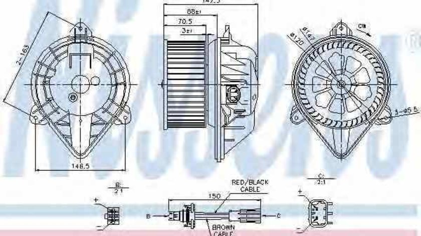 Ventilator aeroterma interior habitaclu RENAULT MASTER II platou / sasiu ED/HD/UD NISSENS 87024