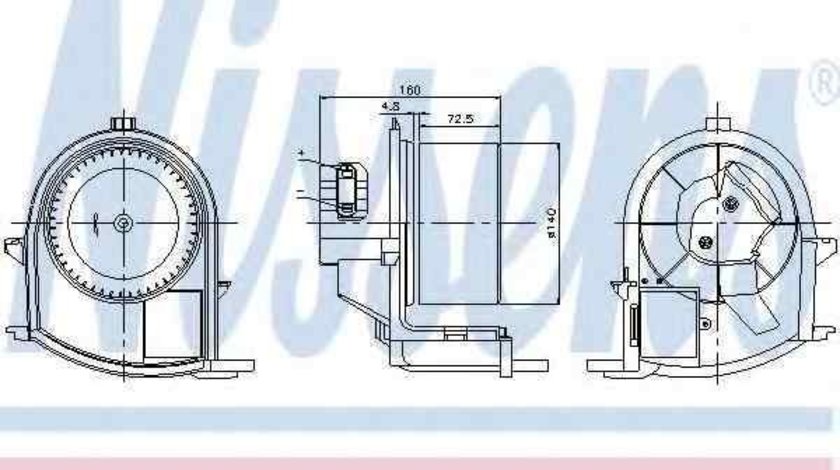 Ventilator aeroterma interior habitaclu RENAULT CLIO II (BB0/1/2_, CB0/1/2_) NISSENS 87047