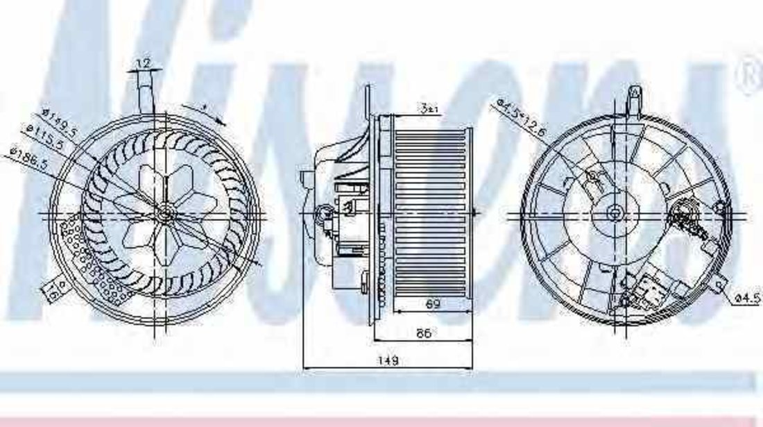 Ventilator aeroterma interior habitaclu SKODA YETI 5L NISSENS 87032