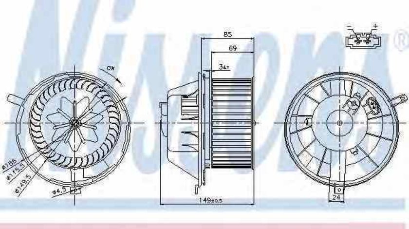 Ventilator aeroterma interior habitaclu SKODA YETI 5L NISSENS 87034