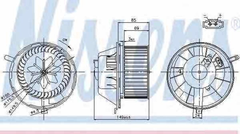 Ventilator aeroterma interior habitaclu VW GOLF V 1K1 NISSENS 87034