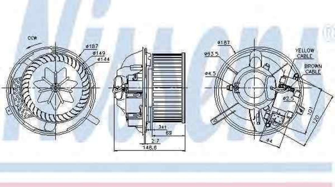 Ventilator aeroterma interior habitaclu VW GOLF V Variant (1K5) NISSENS 87072