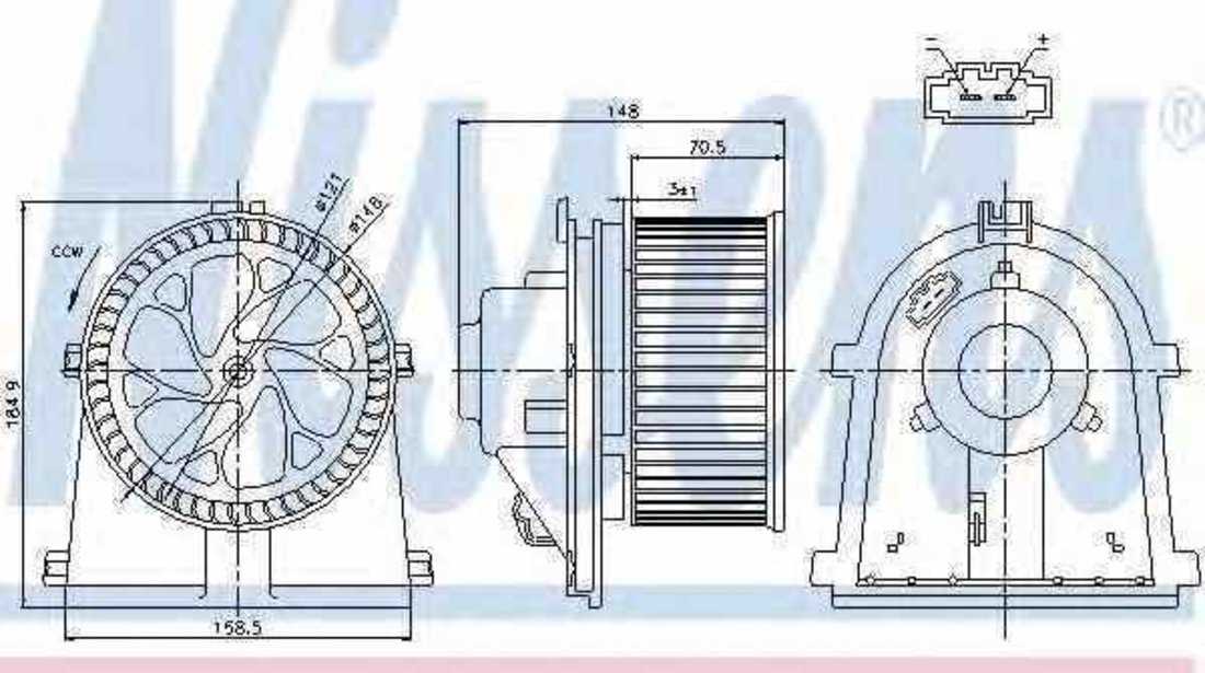 Ventilator aeroterma interior habitaclu VW GOLF IV 1J1 NISSENS 87022