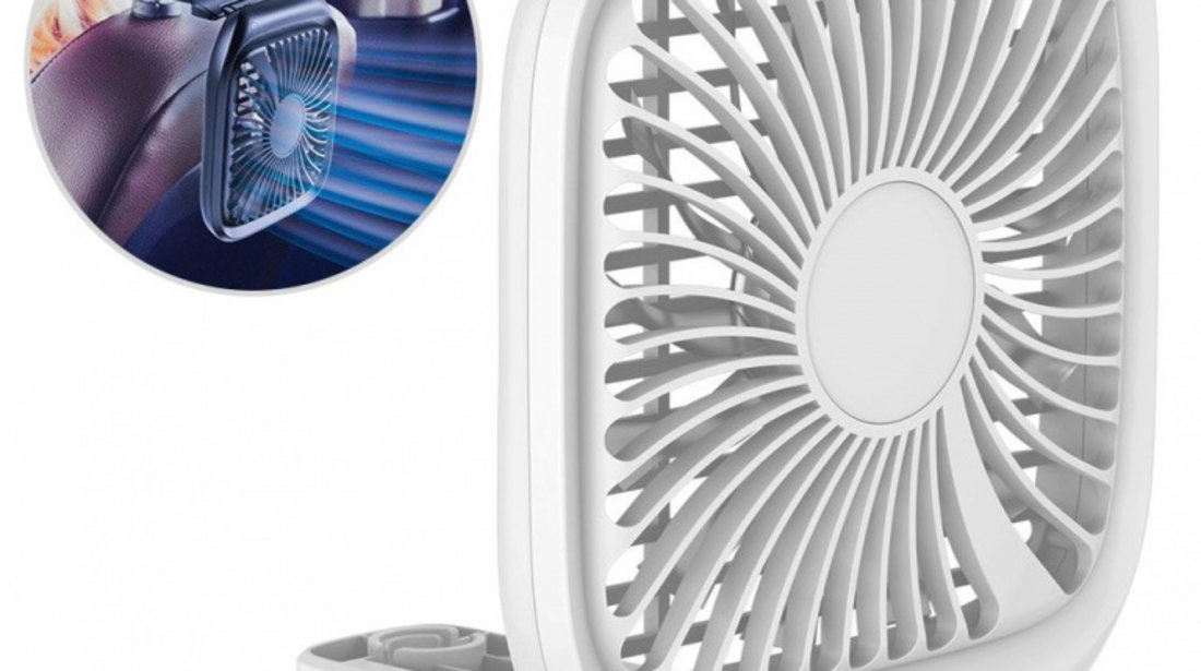 Ventilator Auto Baseus Pentru Tetiera Si Birou Alb CXZD-02