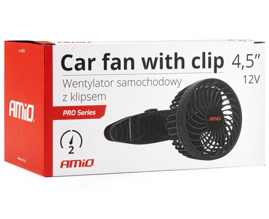 Ventilator Auto Cu Clema 4.5&quot; 12V Amio 03005