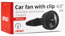 Ventilator Auto Cu Clema 4,5&quot; 24V Amio 03006