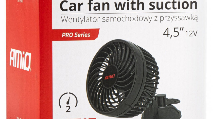 Ventilator Auto Cu Ventuză 4,5&quot; 12V Amio 03001