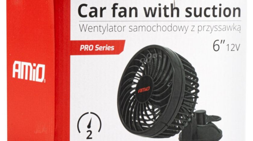 Ventilator Auto Cu Ventuza 6&quot; 12V Amio 03003