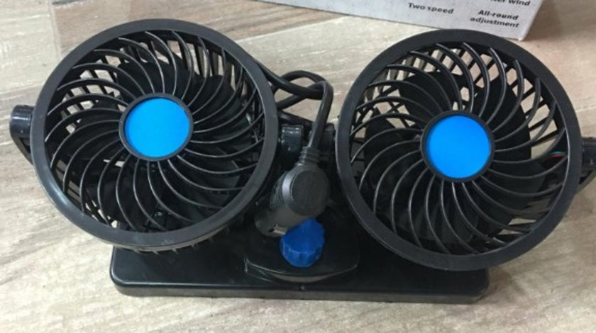 Ventilator auto, dublu 12V, oscilant