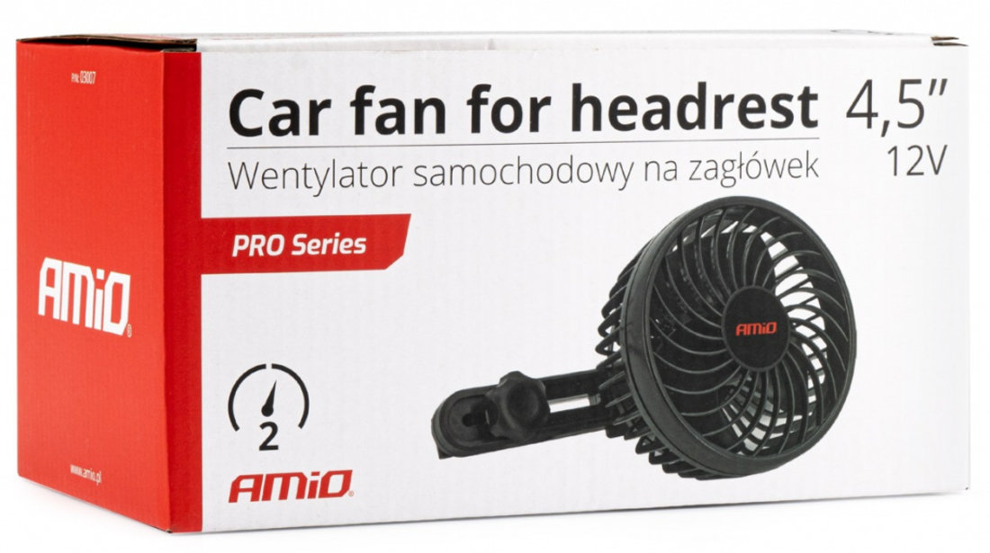 Ventilator Auto Pentru Tetiera 4,5&quot; 12V Amio 03007