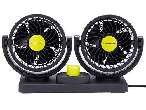 Ventilator Auto Rotativ 12V / 8W, Diametru 2X 10 Cm, Pe Platformă Carmotion 86341