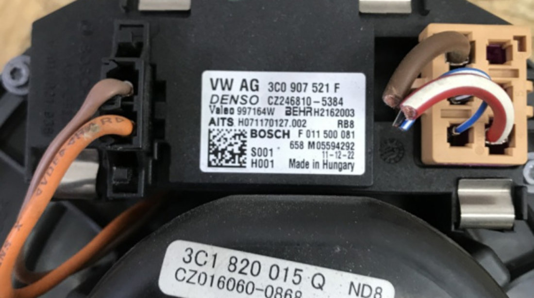 Ventilator bord VW Passat B7 2.0TDI ,4x4, 170cp, Automat DSG, Highline combi 2012 (3C0907521F. 3C1820015Q)