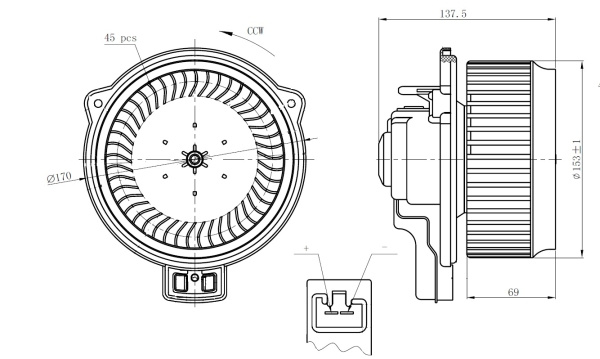 Ventilator, habitaclu (34267 NRF) HONDA