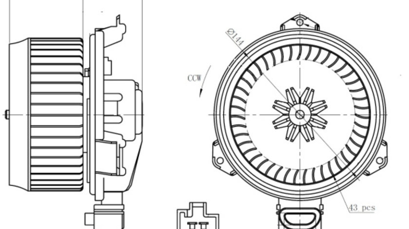 Ventilator, habitaclu (34268 NRF) DAIHATSU,SUBARU,TOYOTA