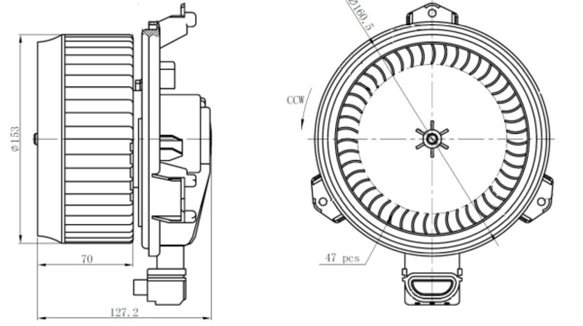 Ventilator, habitaclu (34277 NRF) TOYOTA