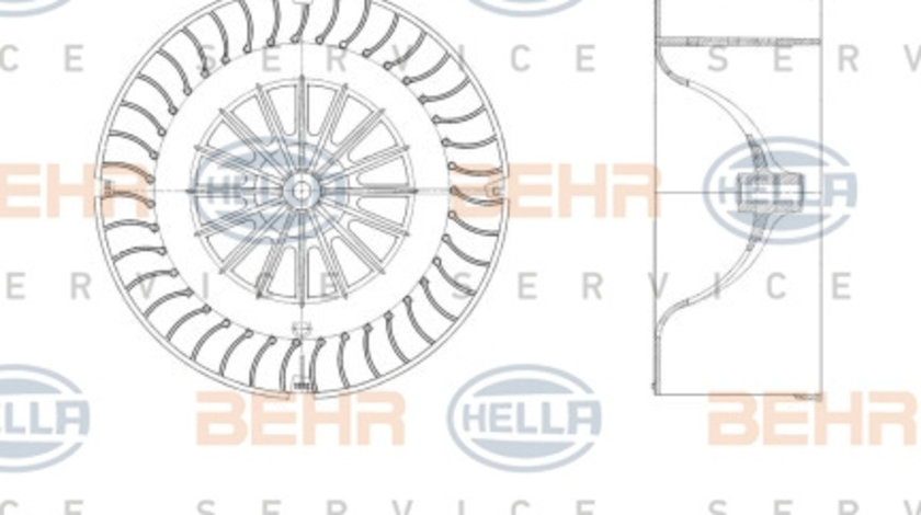 Ventilator, habitaclu (8EW009157191 HELLA) OPEL,VAUXHALL