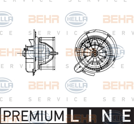 Ventilator, habitaclu (8EW009157461 HELLA) MERCEDES-BENZ
