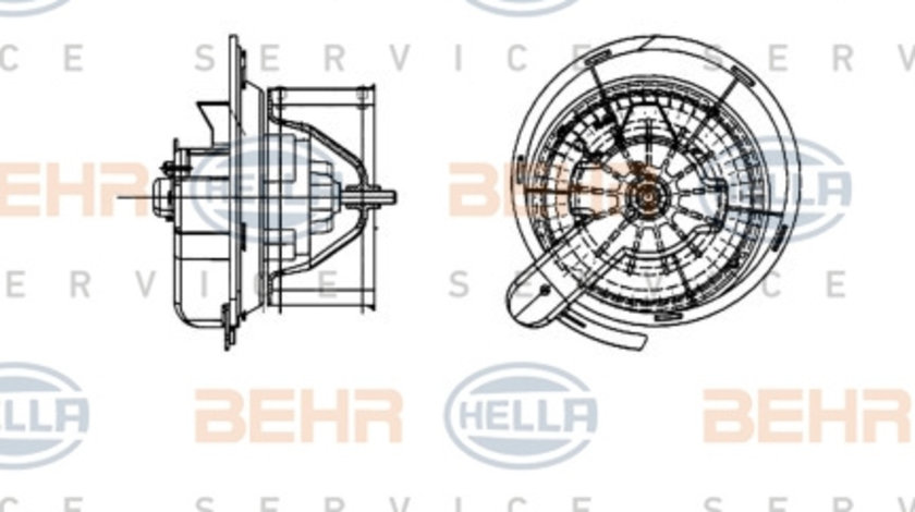 Ventilator, habitaclu (8EW009157461 HELLA) MERCEDES-BENZ