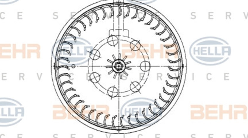 Ventilator, habitaclu (8EW009159591 HELLA) MERCEDES-BENZ