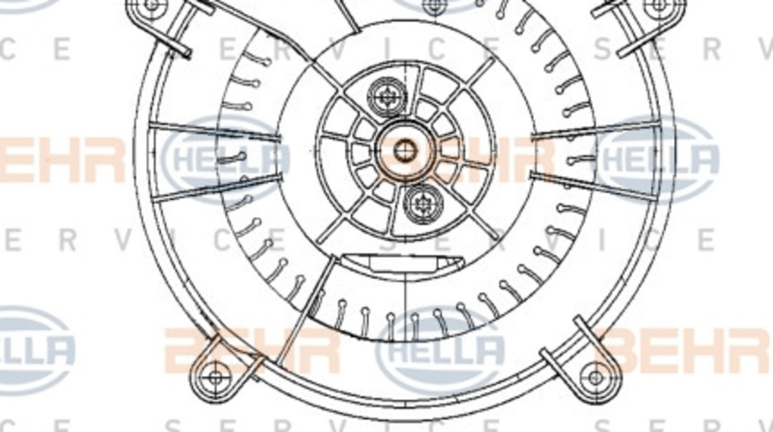 Ventilator, habitaclu (8EW009159601 HELLA) MERCEDES-BENZ,MERCEDES-BENZ (BBDC)